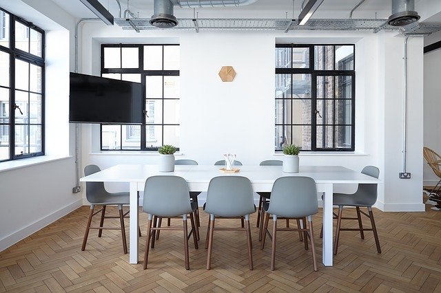 example of a clean boardroom office